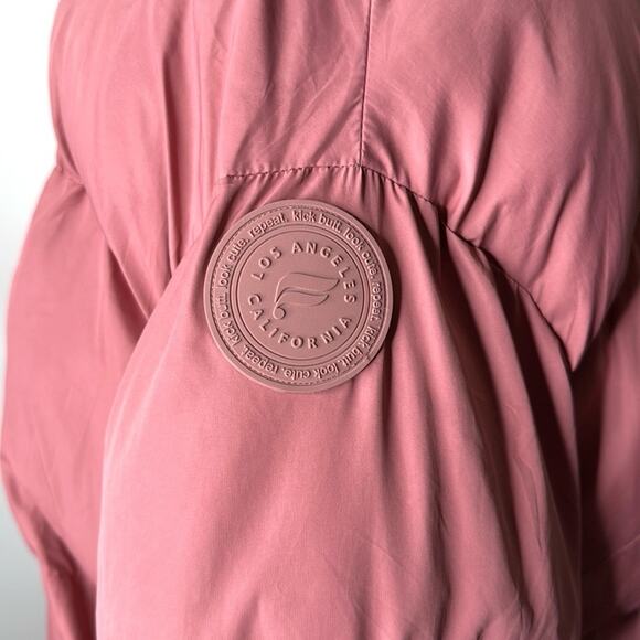 Fabletics Cherry Mocha Wander Cropped Puffer Jacket - Picture 7 of 10